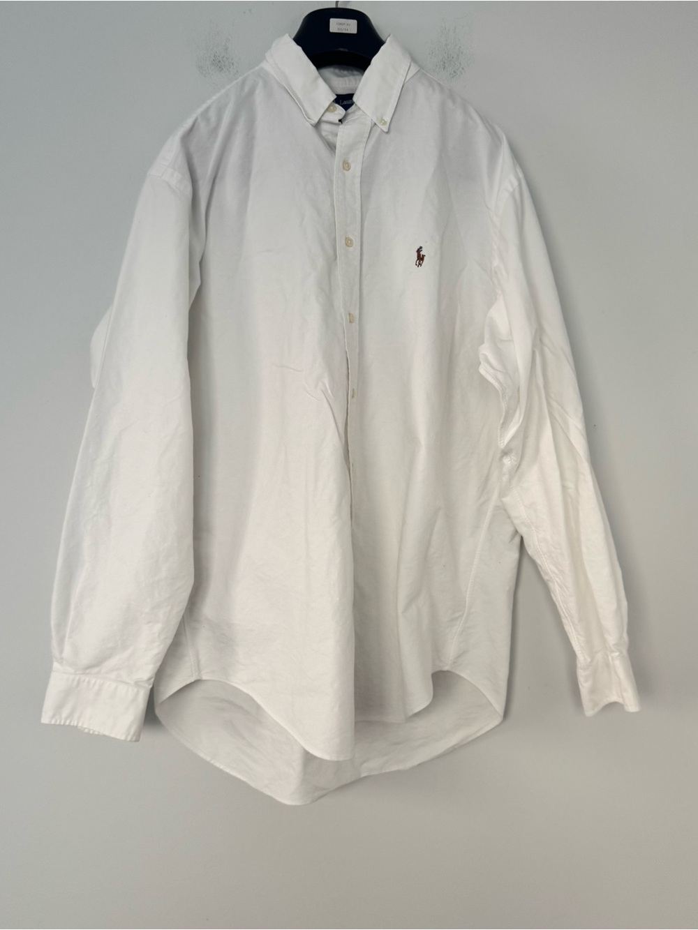 Vintage Polo Ralph Lauren Yarmouth Oxford Shirt Mens L White Cotton Button Down